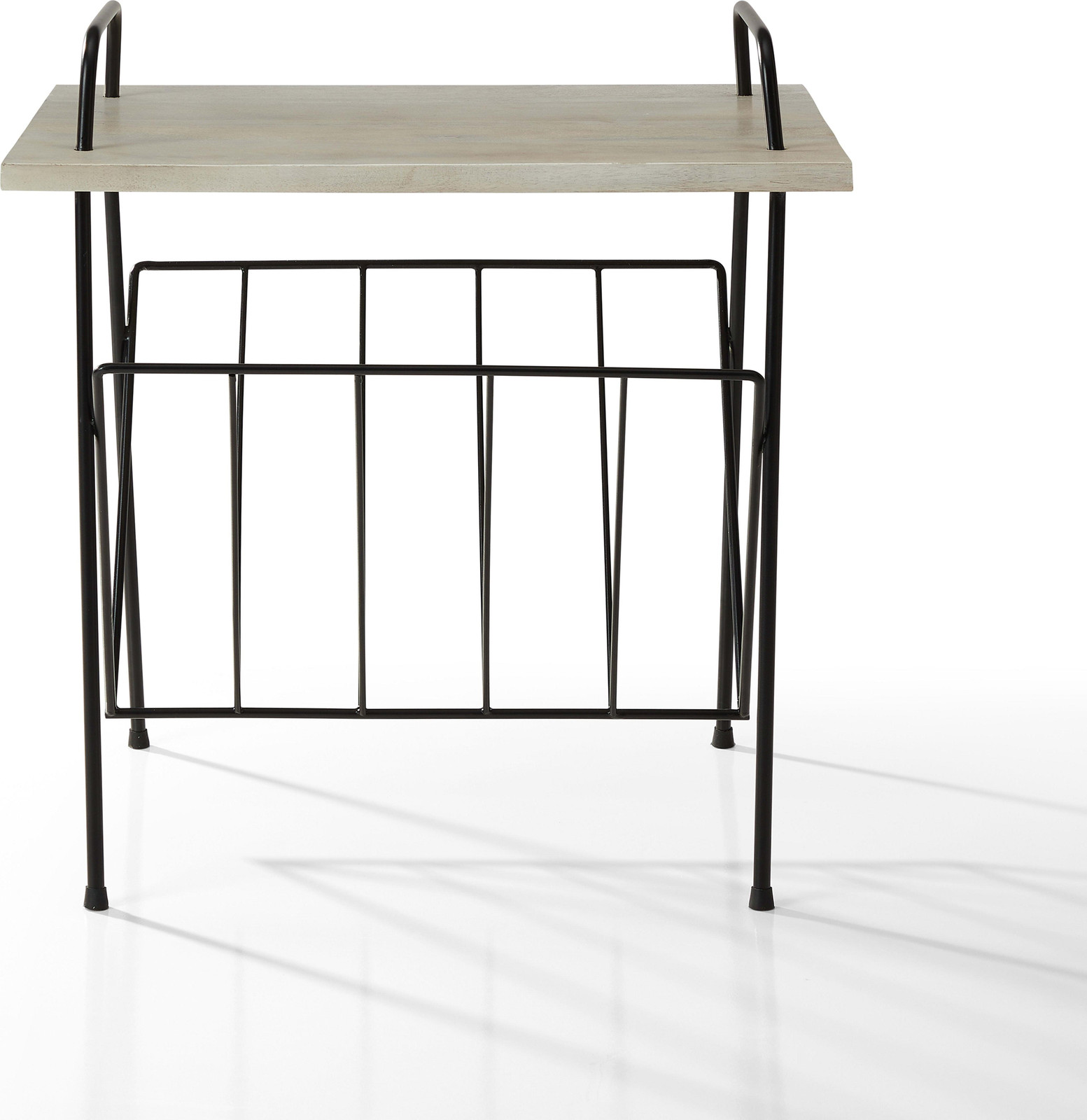 Crosley Wiltshire draaitafelstandaard met platenopslag, mango hout, naturel