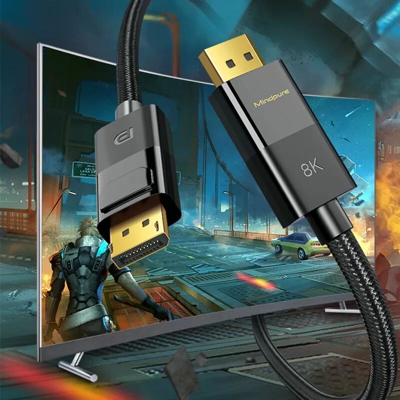 INF 8K DP Kabel 1.4 – Hochauflösende DisplayPort Verbindung für Gaming und mehr 1,5 m