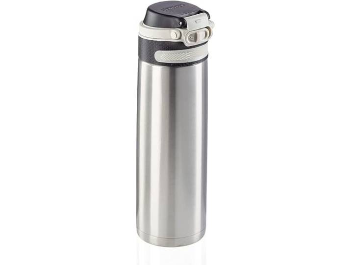 Leifheit Isoleerbeker Flip 600 ml, 1-Hands Openen, Lekvrij