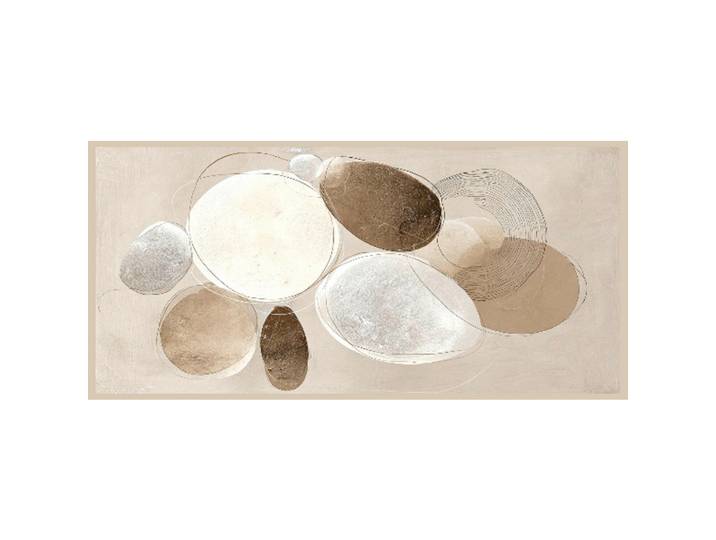 Euroart Leinwandbild Organic Shapes Viii, Mehrfarbig, Holz, Papier, Kiefer, Abstraktes, rechteckig, 115x55 cm, Keilrahmen, gerahmt, Bilder & Rahmen, Bilder, Leinwandbilder