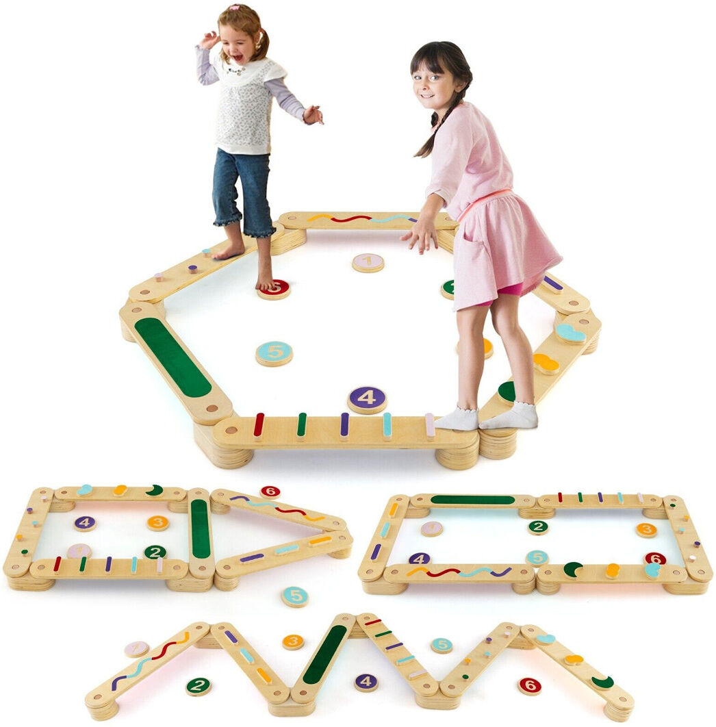 Freeport Park 58cm W Wood Climbing Blocks Beige 3cm H X 58cm W X 9.5cm D