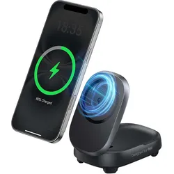 INIU MagPro 15W Qi2 MagSafe Ladestation klappbar (15 W), Wireless Charger, Schwarz