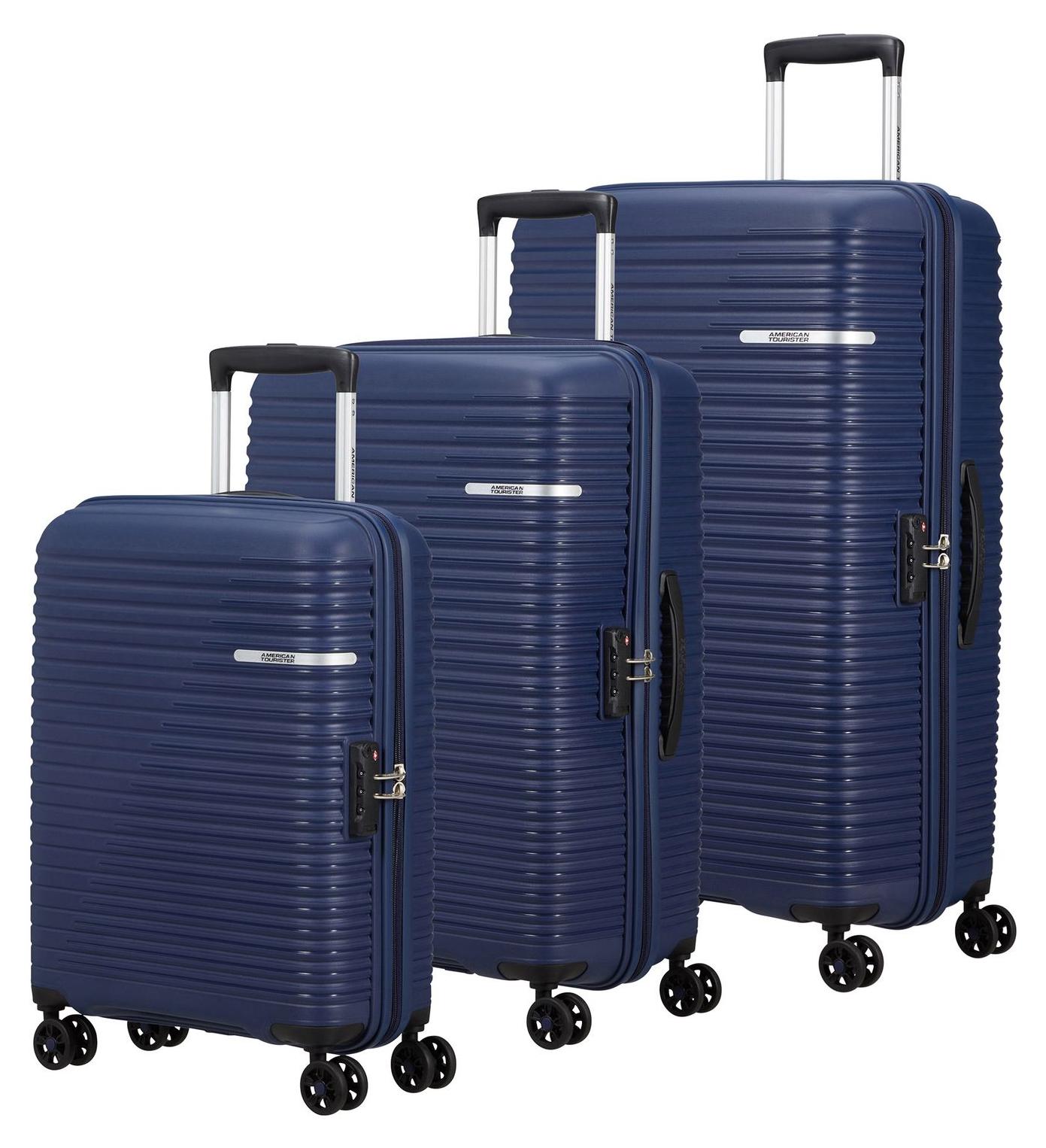 American Tourister Trolley Liftoff 3 PC Set A Midnight Blue dunkelblau 78cm