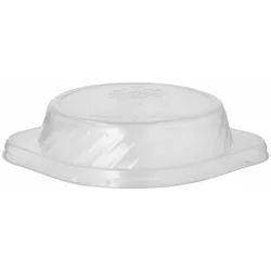 Papstar 12x Deckel für Mehrweg Suppenschalen O 16,2cm H 4cm transparent