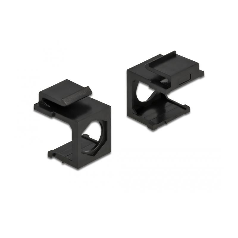 Delock Keystone Abdeckung (VPE4) schwarz mit 9,7 mm Durchführung