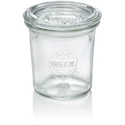 WECK Mini Sturzglas, Ø 6 cm, H: 6.9 cm, 140mL, mit Deckel, 12er Set