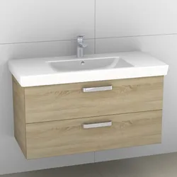 Artiqua 414 Waschtischunterschrank für Subway 2.0 7175A0 Castello Eiche quer NB, 414-WU2L-V71-7134-4 414-WU2L-V71-7134-426