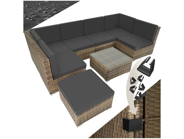Rattan Lounge Venedig - natur