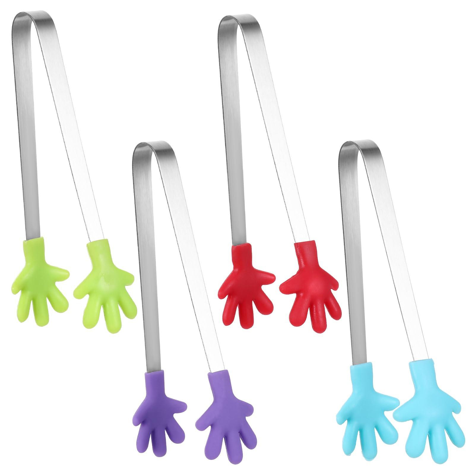 Solidchoice Mini Suiker Tangen Set van 4, Kleine Servetangen voor Snoepjes