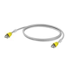 Weidmüller RJ45 (gekreuzt) Netzwerk Anschlusskabel CAT 6a S/FTP 2.00 m Grau hochflexibel, mit Rastnasenschutz, UL-zertifiziert 1312160020