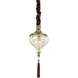 Ideal Lux Pendelleuchte HAREM SP1, 1-flammig, E27, Antik-Messing IDEA-115979