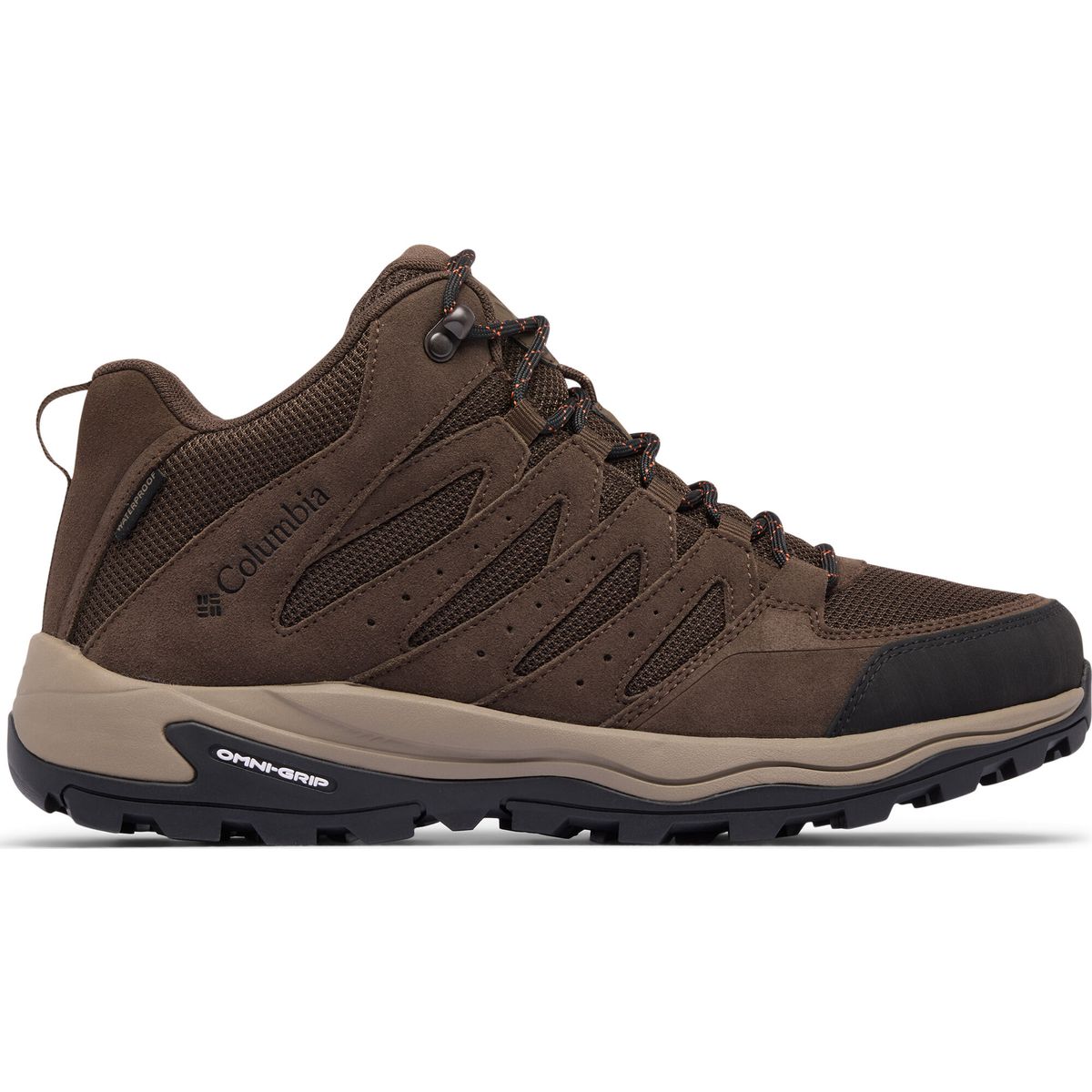Columbia Men's Redmond IV Mid Waterproof Walking Shoe cordovan, tangy orange (231) 8 212871-2128711-231-8