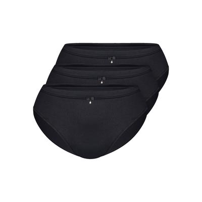 Slip SASSA "3er Pack Slip SENSUAL PEBBLE", Damen, Gr. 36, 3 Stk., Mikrofaser, schwarz, Mikrofaser, , figurbetont, Unterhosen Slip