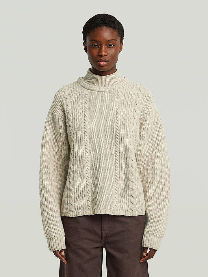 G-Star Wollpullover in Beige - M