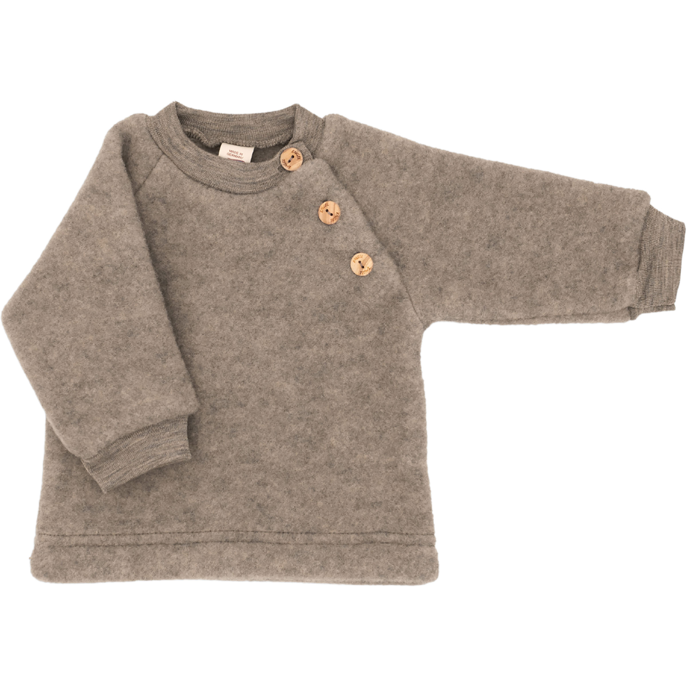 Engel Raglan Kinder Pullover braun Größe 104 Lifestyle Schnell trocknend Merinowolle