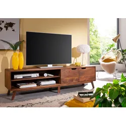TV-Board Sheesham 180x40x48 walnuss gewachst MALMÖ 2 #122