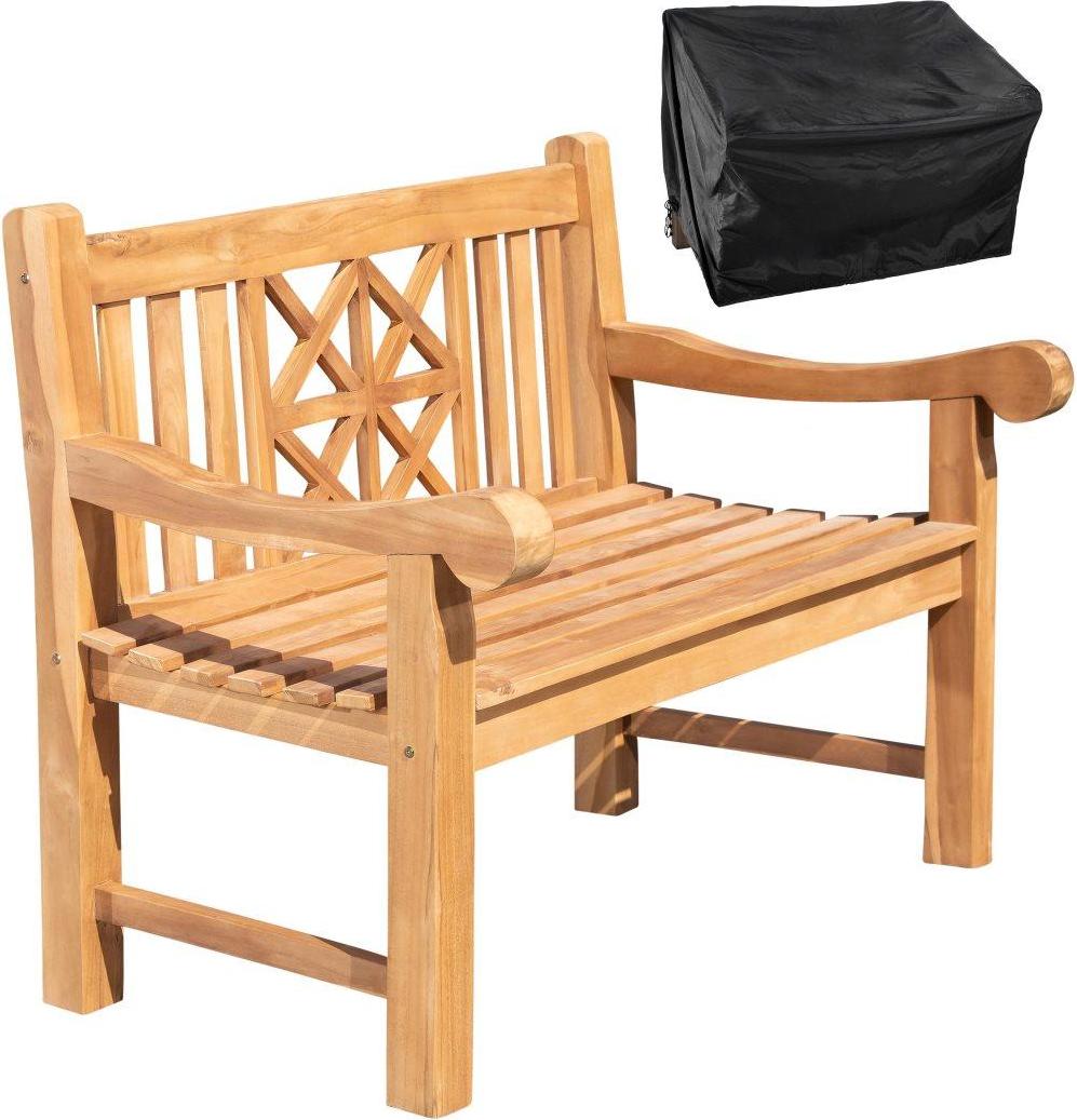 Sofa aus Teakholz 120 cm - Gartenmöbel - inklusive Schutzhülle für Langlebigkeit | Inhaltsgruppe: Florida