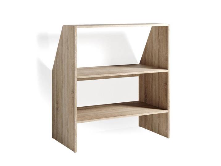 Vicco Dachschräge Regal Sonoma 90 x 100 cm, Sonoma Eiche, 3 Fächer, Rechteckig, 90x100x50 cm, Wohnzimmer, Regale, Bücherregale