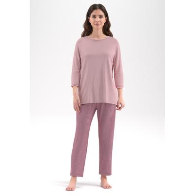 Pyjama GÖTZBURG, Damen, Gr. 44, Single Jersey, rosa (rot, light, minimal), Single Jersey, Obermaterial: 100% Baumwolle, Homewear-Sets Pyjama