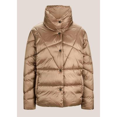 Steppjacke MADELEINE "Steppjacke Wattierte Jacke mit Stehkragen, Stepp", Damen, Gr. 42, beige (caramel), Obermaterial: 100% Polyamid PA., Modern, normal, Jacken Steppjacke