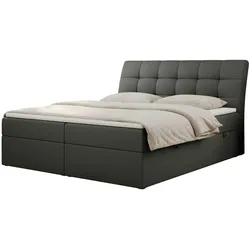 Boxbett mit Bettkasten  ¦ grau ¦ Maße (cm): B: 180 H: 118