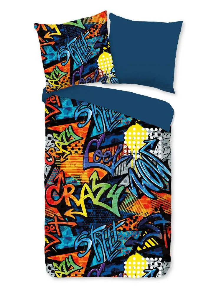 Pure Kinderdekbedovertrek Jeff - Multi - 135 x 200 cm - 100% Polyester