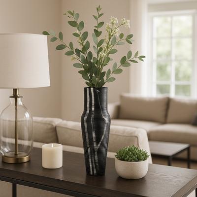 Sagebrook Home Aluminum Metal Balaz Asymmetrical Sculpted Vase