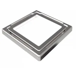 Duschrinne Edelstahl Bodenablauf Ablaufrinne Duschablau Bad 110x110mm Weiss