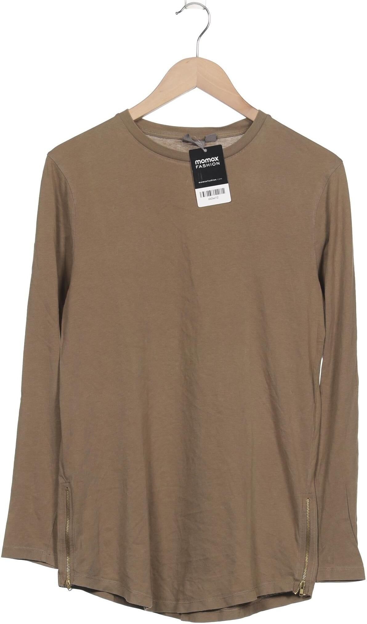 asos Damen Langarmshirt, Braun, Gr. XS, Baumwolle - Second Hand