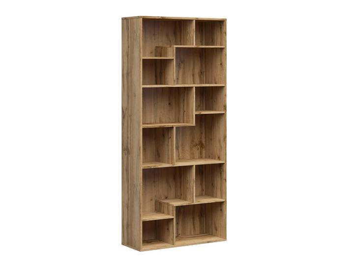 Petits-meubles Bücherregal Edwin Holz, Braun, Holzwerkstoff, 87.5x197x33.5 cm, Wohnzimmer, Regal, Bücherregale