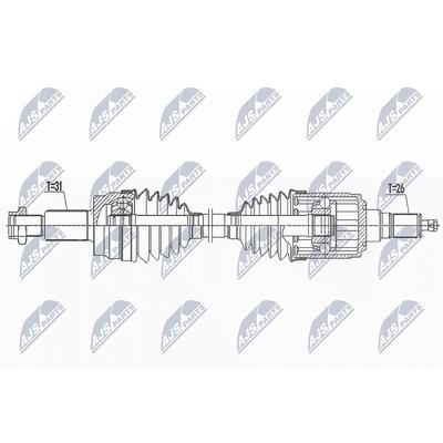 Nty Antriebswelle [Hersteller-Nr. NPW-LR-027] für Land Rover