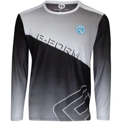 G-Form, Herren, Funktionsshirt, Langarmshirt Men Podium Jersey Bl/Wh Gr.Xl (XL), Weiss, Schwarz, XL