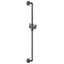 Gessi Venti20 Brausestange mit schwenkbarem Brausehalter, für separate Handbrause, Wandmontage, 65145706, Farbe: Metall Schwarz PVD