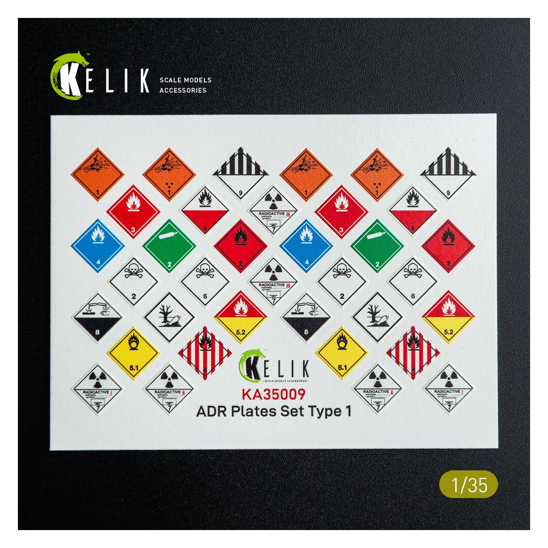 Kelik ADR Plates Set Type 1 - Decal for models (KA35009)