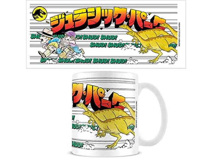 Jurassic Park koffiemok in presentatie geschenkdoos (Stampede Anime Design) 315 ml keramische witte mok - officiële Jurassic Park merchandise