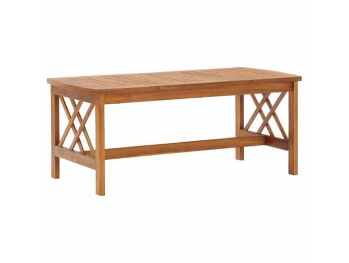 HEFZGDB Massivholz Couchtisch aus Akazie 102x50x43 cm mit Ölbehandlung, Stabile Tischplatte und Lattenrost für Snacks und Deko, Einzigartige Holzmaserung, Robustes Wohnzimmermöbel,