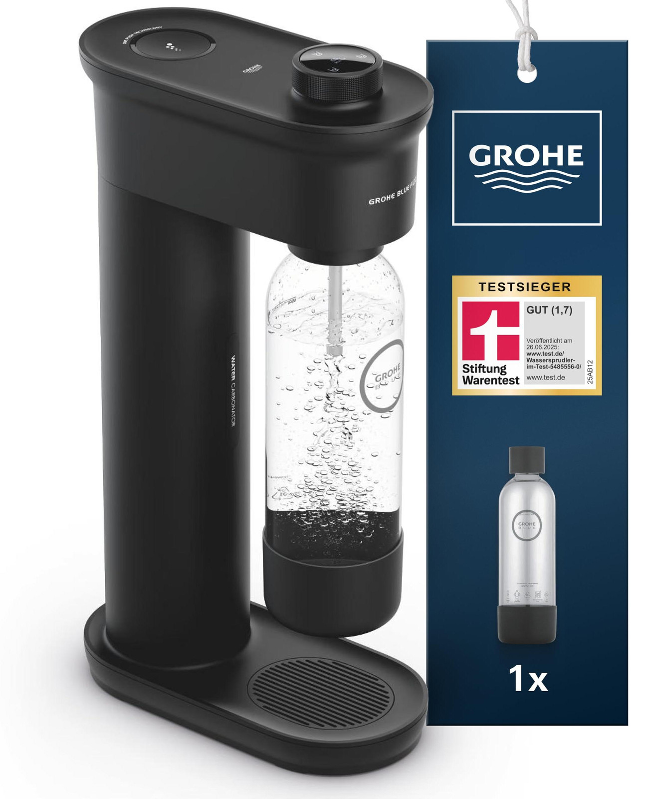 GROHE Blue Fizz startpakket voor bruisend water met 3 instelbare bruisniveaus