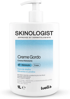 Skinologist Wells Creme Gordo Hidratante Corpo Pele Muito Seca 1000 ml