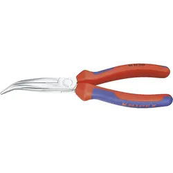 Flachrundzange KNIPEX gewinkelte Backen 40° Länge 200mm (verchromt, Mehrkomponenten-Griffhüllen)