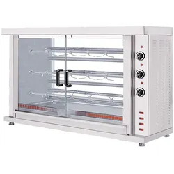 Virtus Elektro-Hähnchengrill mit Beleuchtung, 3 Spieße für 12-15 Hähnchen (AJD0051)
