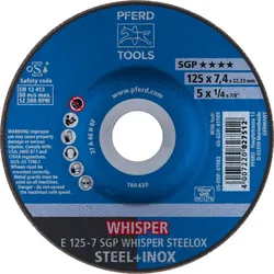 PFERD TOOLS Schruppscheibe E Speziallinie SGP STEELOX für Stahl/Edelstahl - 62212848