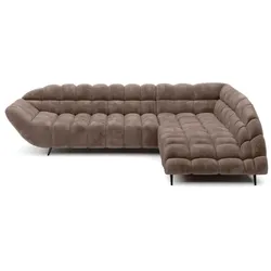 Ecksofa Gappa Stoff Braun