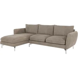 ECKSOFA Elou Dunkelbeige Microfaser