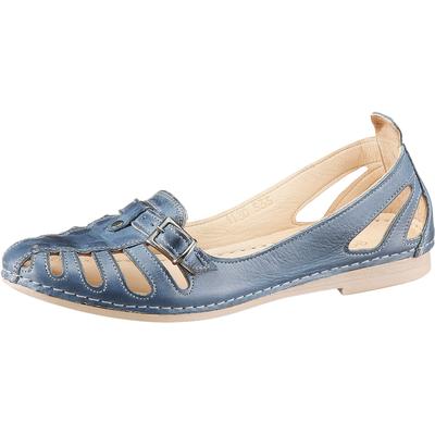 Slipper GEMINI, Damen, Gr. 38, blau (jeansblau), Glattleder, Schuhe Slipper