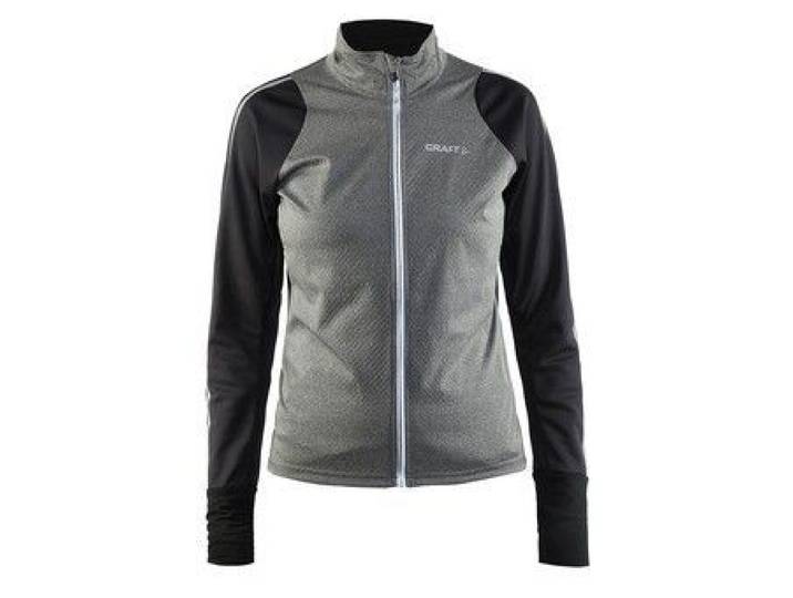 Craft Belle Jacket - Warme Windstopper - Zwart Grijs Melange - Maat S