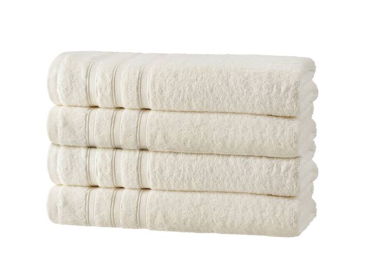 4er-Set Duschhandtücher, 50% Bambus & 50% Baumwolle, 70 x 140 cm, natur