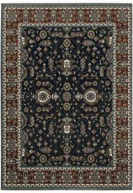 Style Haven Victoria Vintage Traditions Navy/ Rust Area Rug