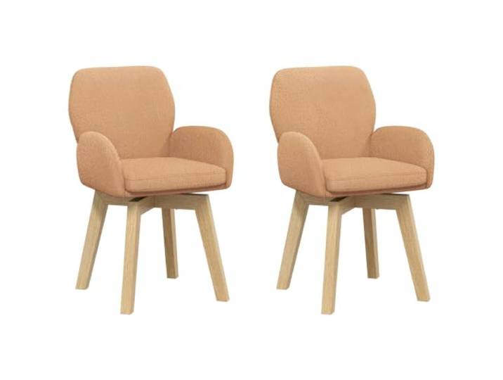 LMTYOENFG Drehstuhl 2er Set Bouclé Beige Esszimmerstuhl 54x58x87 cm Weicher Stoffbezug und 360 Grad Drehfunktion bringen Stil sowie Flexibilität in Ihr Esszimmer und Arbeitszimmer.