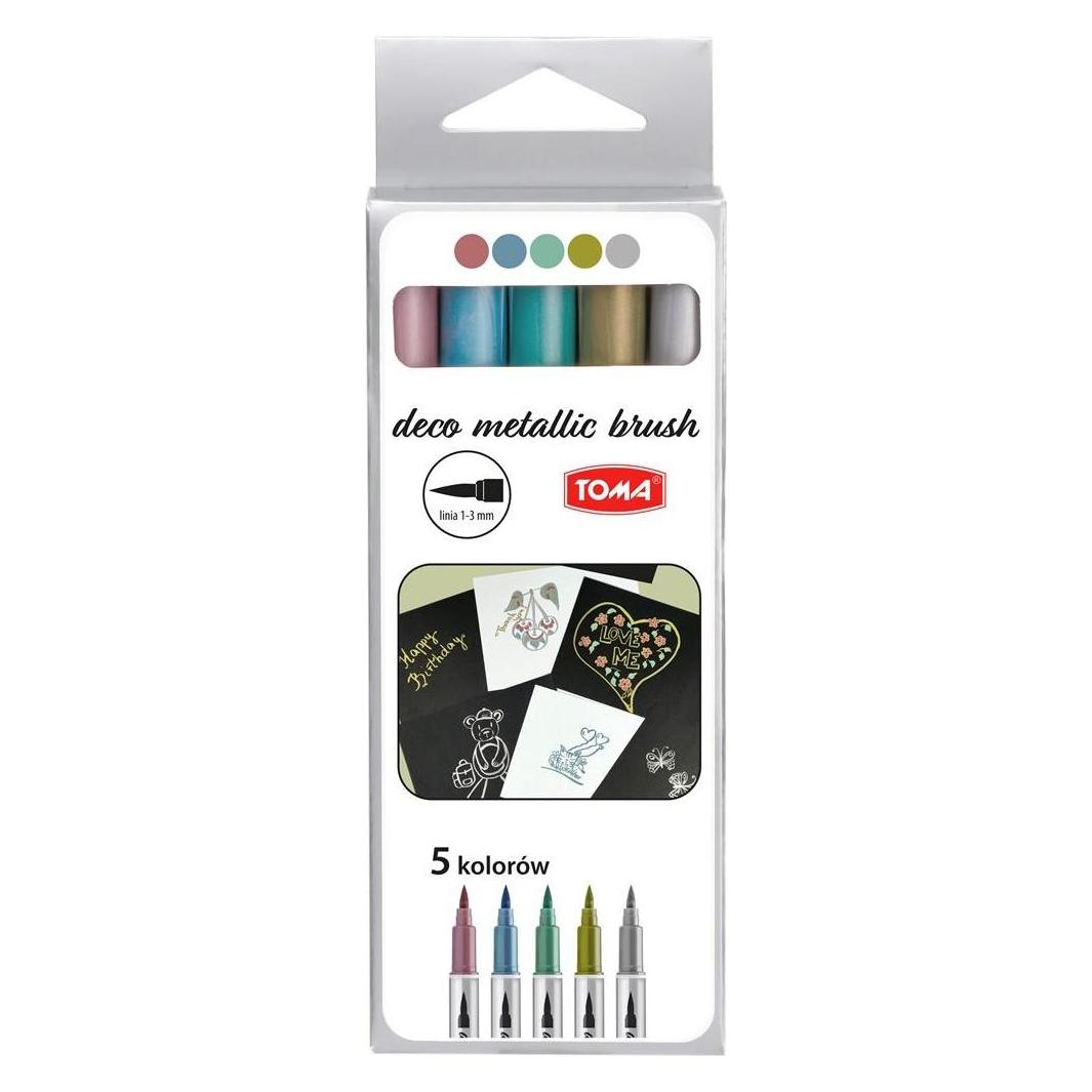 TOM Metallischer Pinselstift, 5 Farben (5x) (354066)
