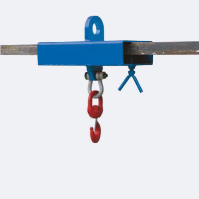 Eichinger-Industrie Lasthaken-Stapleraufsatz, für 1 Gabelstaplerzinken, bis 1000 kg, Stahl, enzianblau RAL 5010